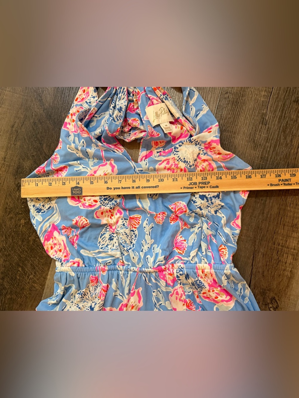 Lilly Pulitzer Camri Halter Romper "Bahamian Rhapsody" Size Medium - Picture 9 of 14